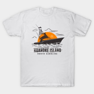 Vintage Anchor and Rope for Traveling to Roanoke Island, North Carolina T-Shirt